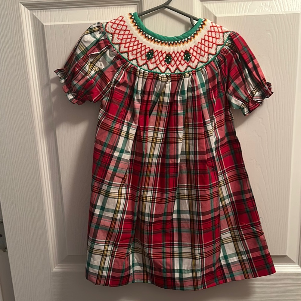 Christmas Tree Smocked Dress